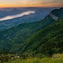 Le lac du Bourget depuis le Nivolet - Bauges - Savoie